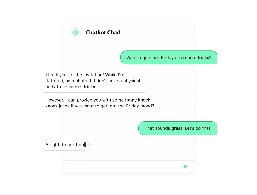 Chatbot happy hour